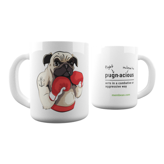 Coffee mug featuring the word