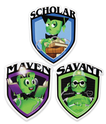 Assorted Membean Stickers - (Pack of 12, 4 of each design)